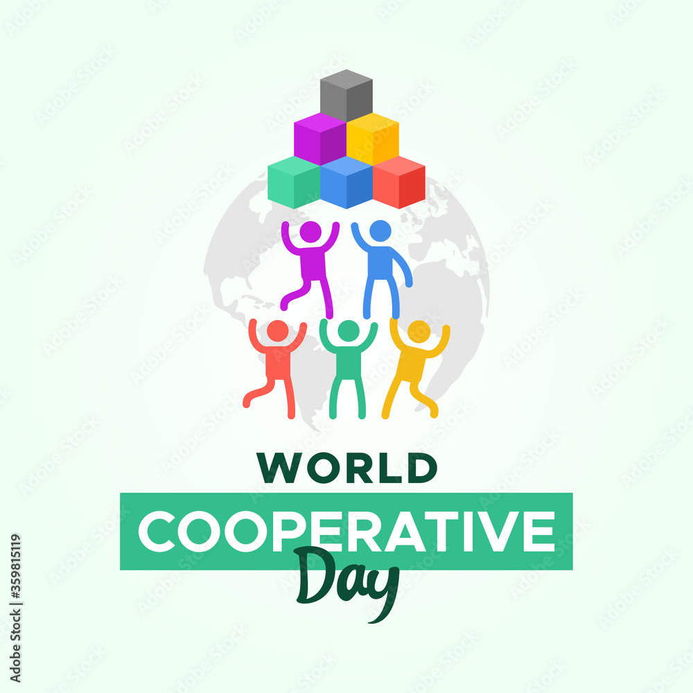 World Cooperative Day Vector Design Illustration World Cooperative Day Vector Design Illustration