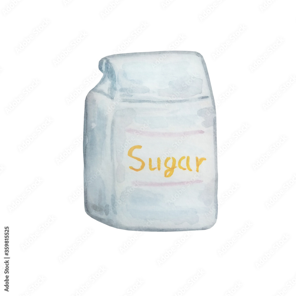 sugar in a white bag