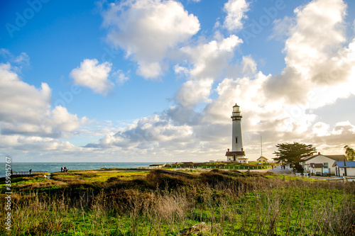 Scenic view of Pigeon Point Lighthouse and ocean  California