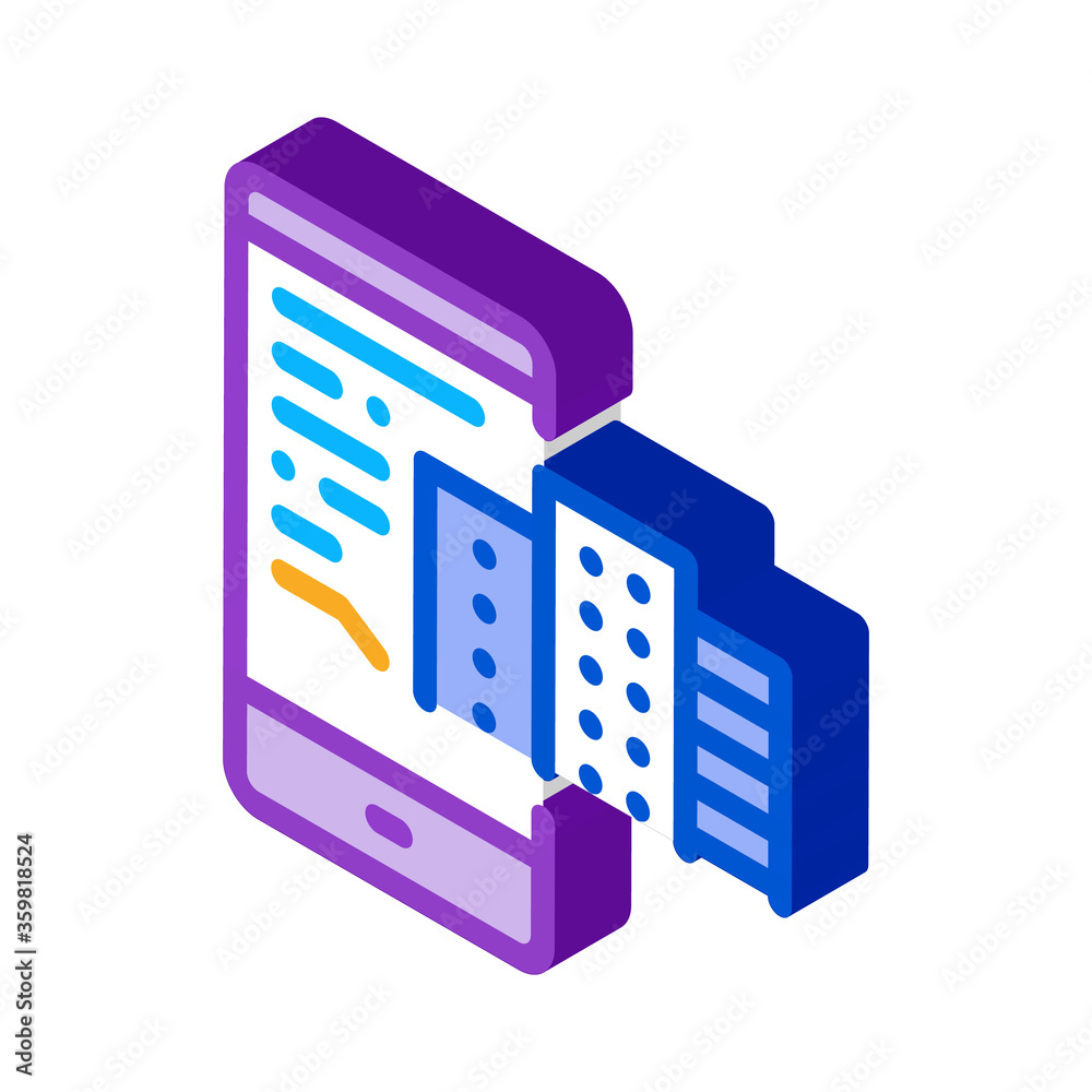 telephone mode of reality icon vector. isometric telephone mode of reality sign. color isolated symbol illustration telephone mode of reality icon vector. isometric telephone mode of reality sign. color isolated symbol illustration