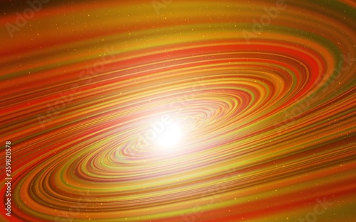 Light Orange vector texture with milky way stars. Space stars on blurred abstract background with gradient. Best design for your ad, poster, banner.