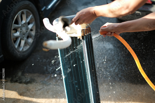 Air Conditioning cleaning, repairing and servicing with copy space