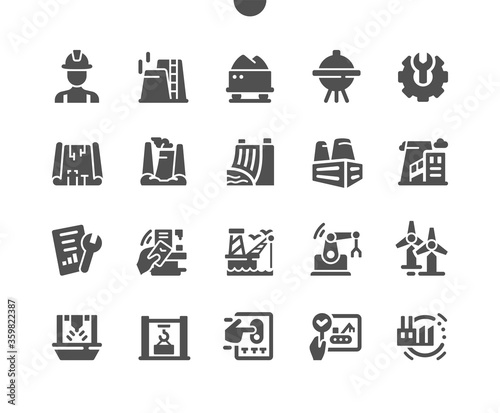 Industry Well-crafted Pixel Perfect Vector Solid Icons 30 2x Grid for Web Graphics and Apps. Simple Minimal Pictogram