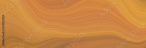 soft artistic art design graphic with contemporary waves design with peru, sienna and sandy brown color © Eigens