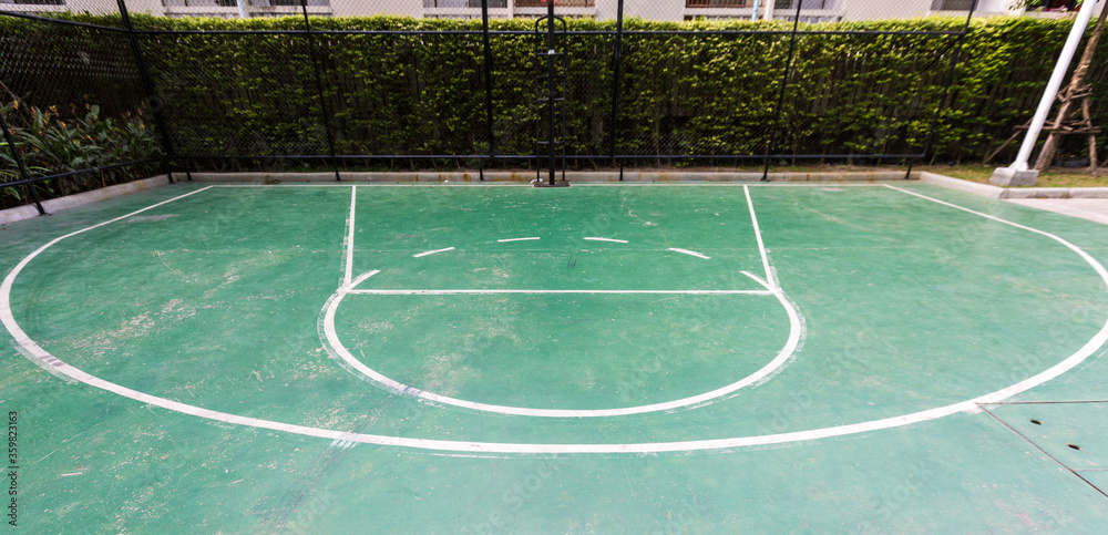 Half Basketball court outdoor