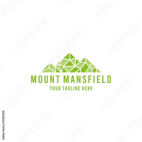 Mount Mansfield logo geometric Premium Vector