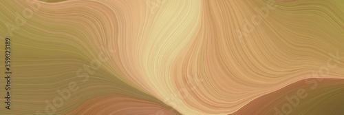 soft abstract art waves graphic with smooth swirl waves background illustration with peru, khaki and burly wood color
