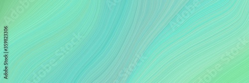 soft background graphic with modern soft swirl waves background design with medium aqua marine, powder blue and dark sea green color