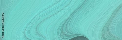 soft artistic art design graphic with modern soft curvy waves background illustration with medium aqua marine, teal blue and cadet blue color © Eigens