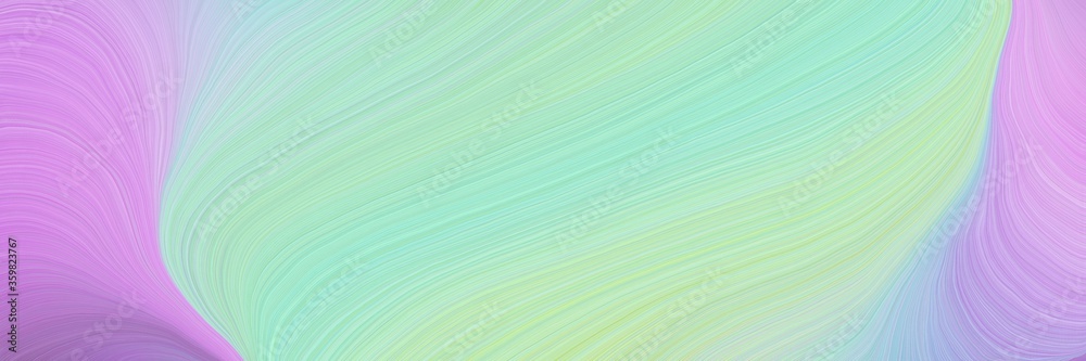 soft creative waves graphic with modern soft swirl waves background illustration with powder blue, pastel violet and plum color