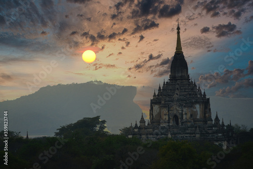Bagan at Sunset Myanmar