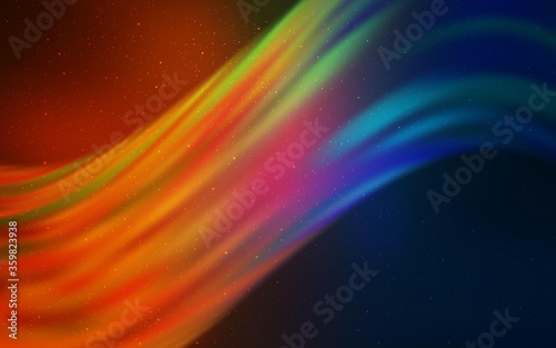Dark Blue, Yellow vector background with astronomical stars. Shining colored illustration with bright astronomical stars. Template for cosmic backgrounds.