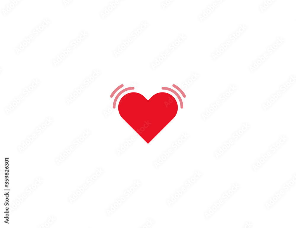 Beating Heart vector flat icon. Isolated Heartbeat emoji illustration symbol