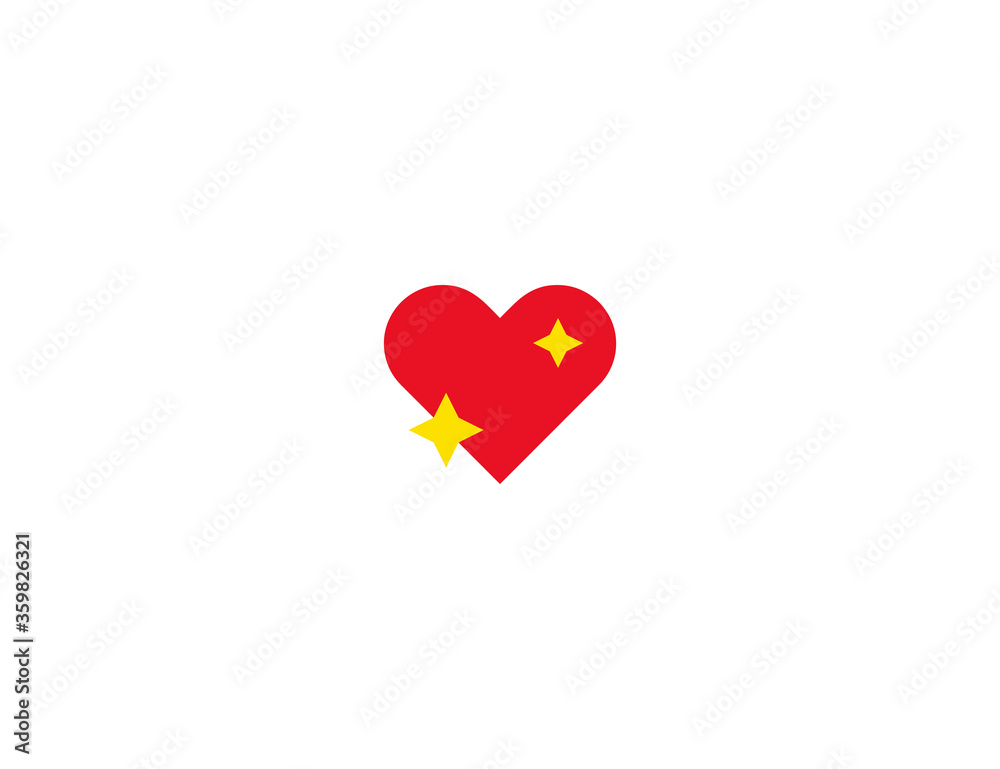 Sparkling Heart vector flat icon. Isolated Sparkle Heart emoji illustration symbol