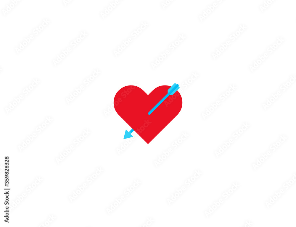 Heart with Arrow vector flat icon. Cupid Arrow, Lovestruck icon. Isolated Heart with Arrow emoji illustration symbol Heart with Arrow vector flat icon. Cupid Arrow, Lovestruck icon. Isolated Heart with Arrow emoji illustration symbol