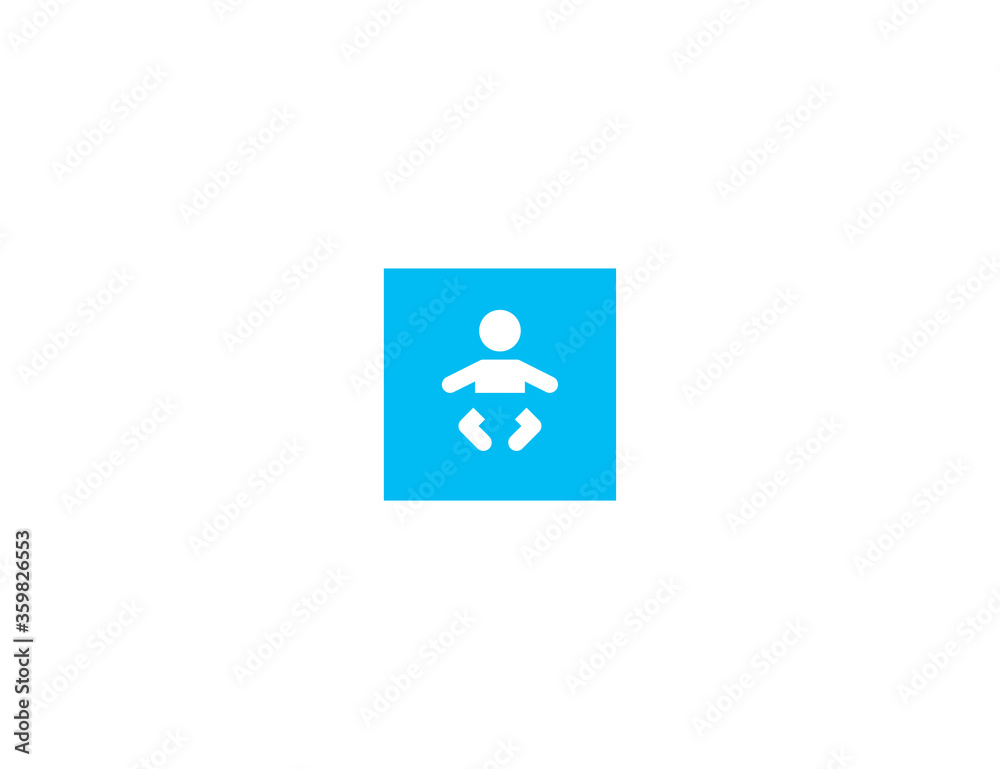Baby Change Room vector flat icon. Isolated Baby Bathroom, Toilet emoji illustration symbol Baby Change Room vector flat icon. Isolated Baby Bathroom, Toilet emoji illustration symbol