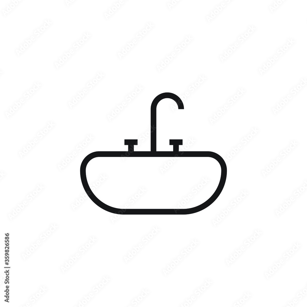 Sink icon design isolated on white background Sink icon design isolated on white background
