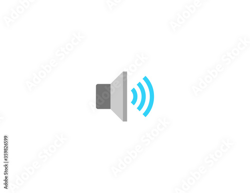 Speaker High Volume vector flat icon. Isolated speaker emoji illustration symbol