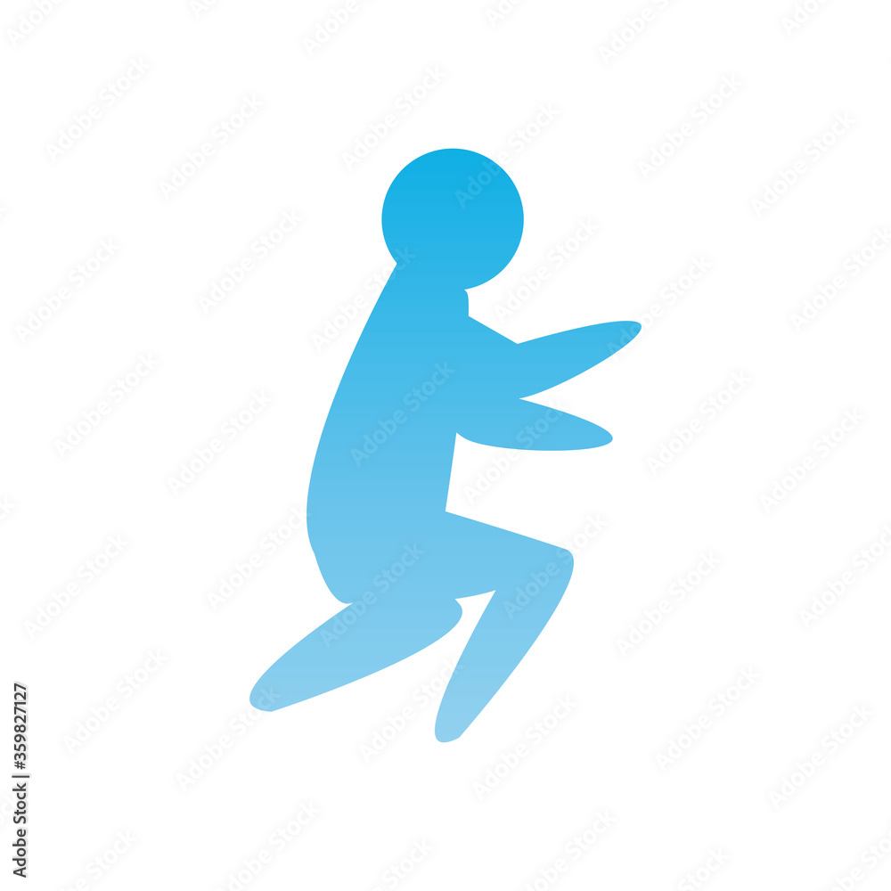 Man avatar running gradient style icon vector design