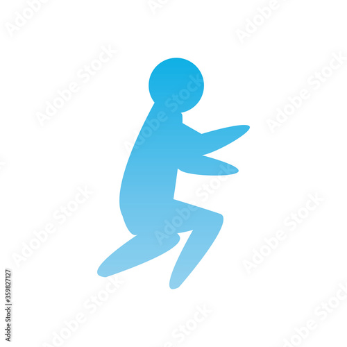 Man avatar running gradient style icon vector design