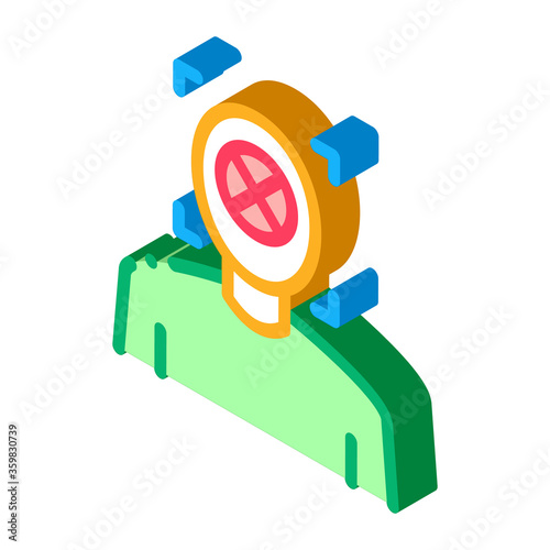 deepfake human silhouette icon vector. isometric deepfake human silhouette sign. color isolated symbol illustration
