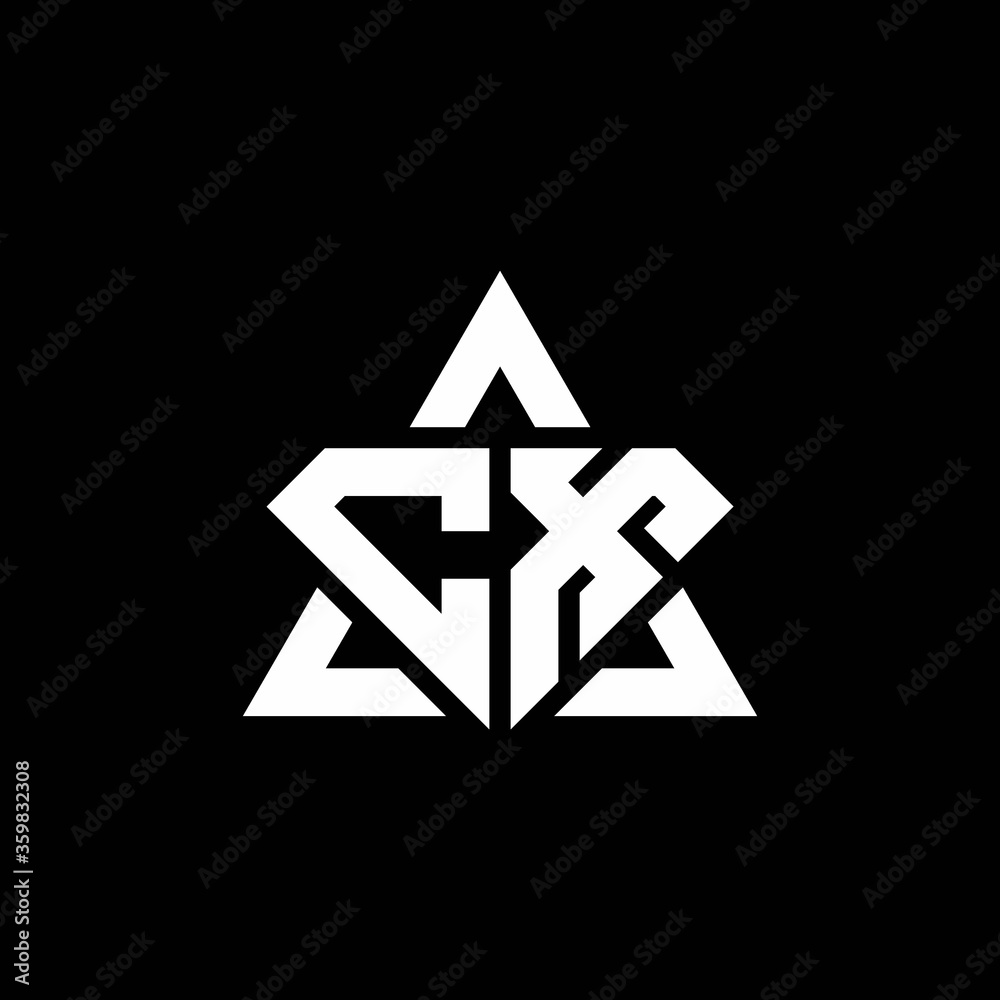 CX monogram logo with diamond shape and triangle outline Stock Vector ...