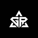 GR monogram logo with diamond shape and triangle outline