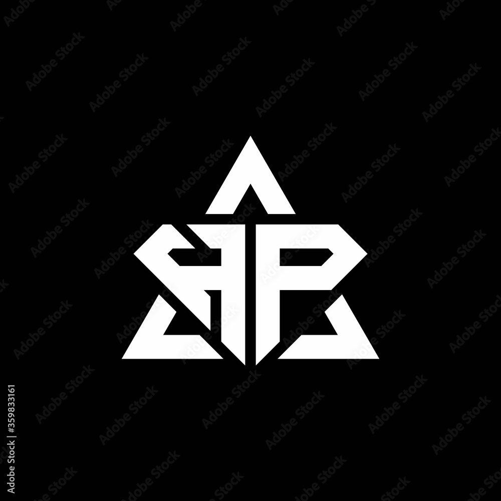 HP monogram logo with diamond shape and triangle outline HP monogram logo with diamond shape and triangle outline
