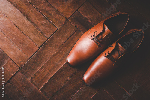 shoes on a wooden background
