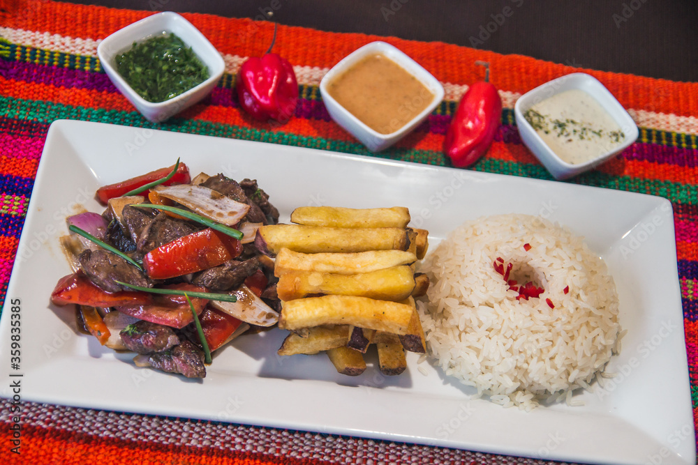 menu restaurante peruano