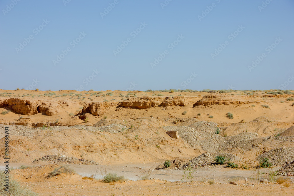 Sands of the Sahara under the clear sky Sands of the Sahara under the clear sky