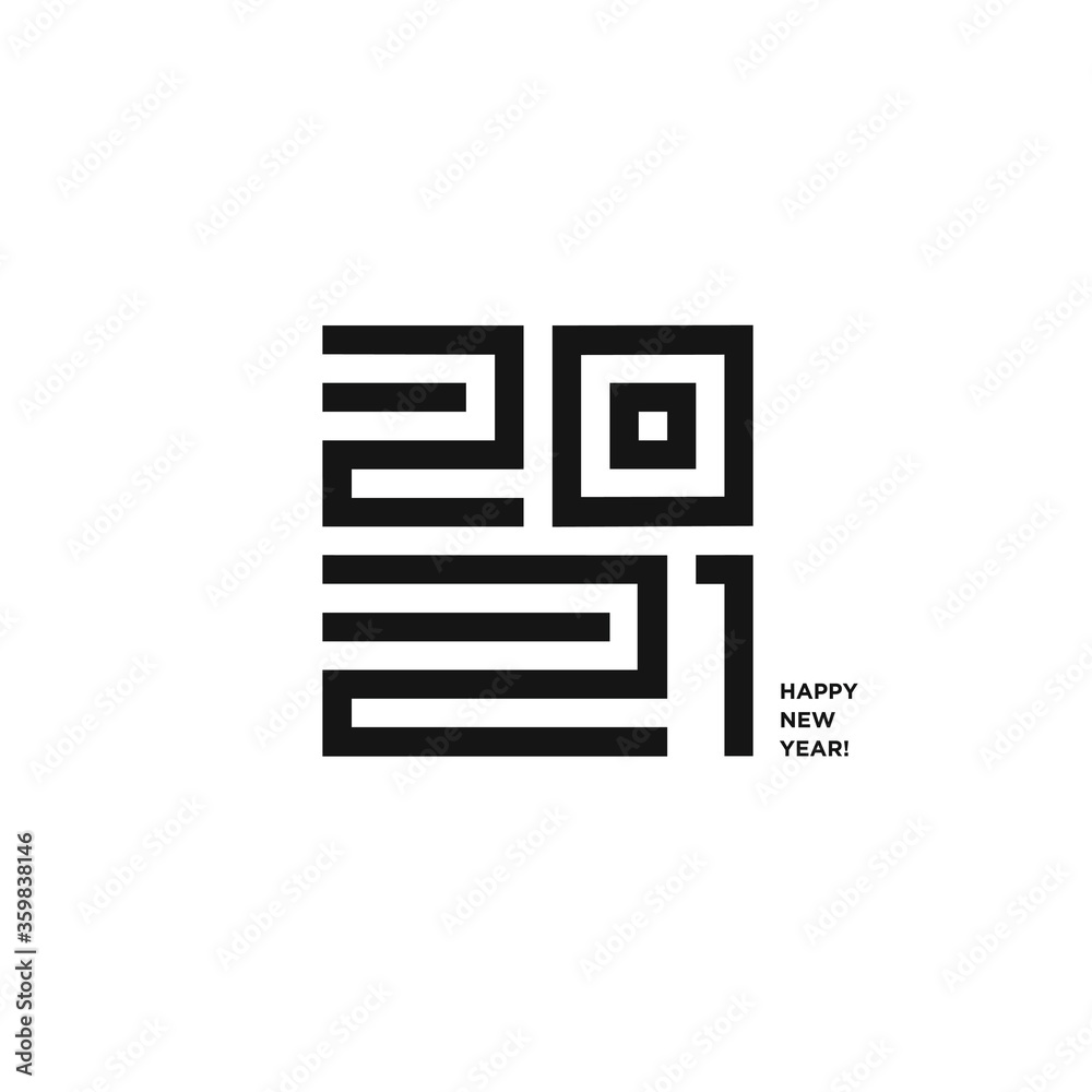 Happy New Year 2020 logo text design. Vector perfect modern minimalistic text with black numbers. Isolated on white background. Concept design. Happy New Year 2020 logo text design. Vector perfect modern minimalistic text with black numbers. Isolated on white background. Concept design.