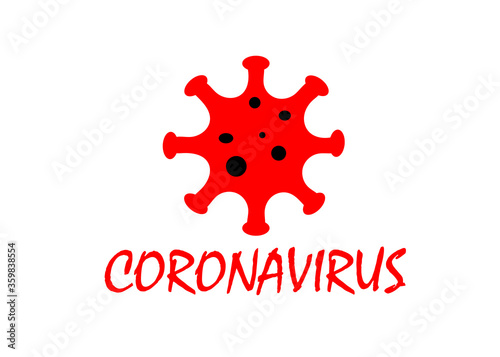 Coronavirus icon,2019-nCoV novel coronavirus concept resposible for asian flu outbreak.Illustration in flat design.