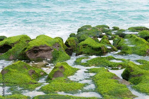 Laomei Green Reef. a famous tourist spot in Shimen District, New Taipei City, Taiwan. photo