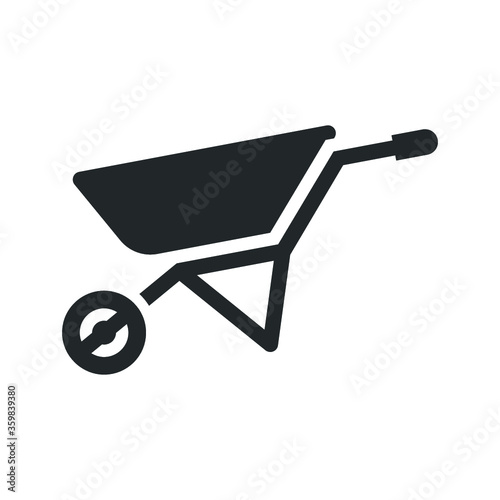 Wheelbarrow cart icon