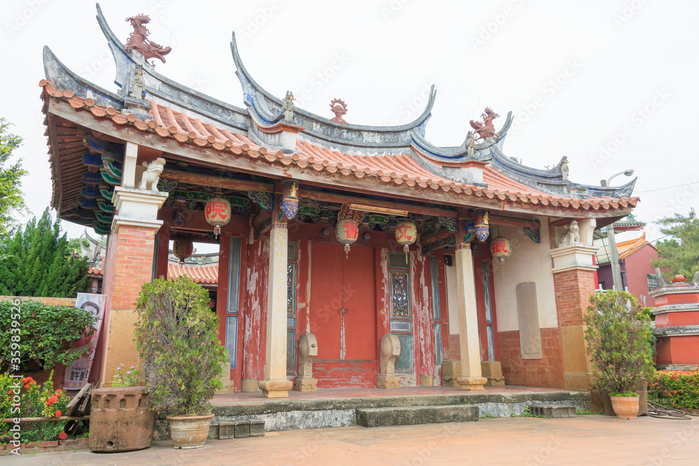 Jhen Wen Academy in Xiluo, Yunlin, Taiwan. a former tutorial academy was originally built in 1797.