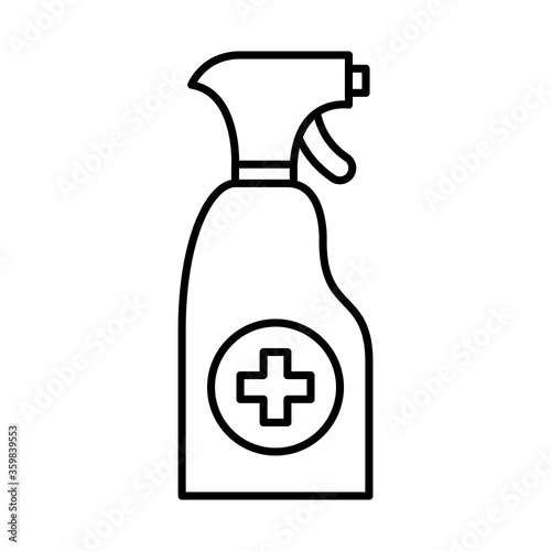 antibacterial spray bottle icon, line style