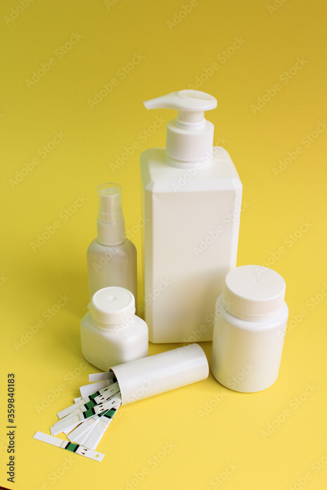 anti-virus means of protection on a yellow background