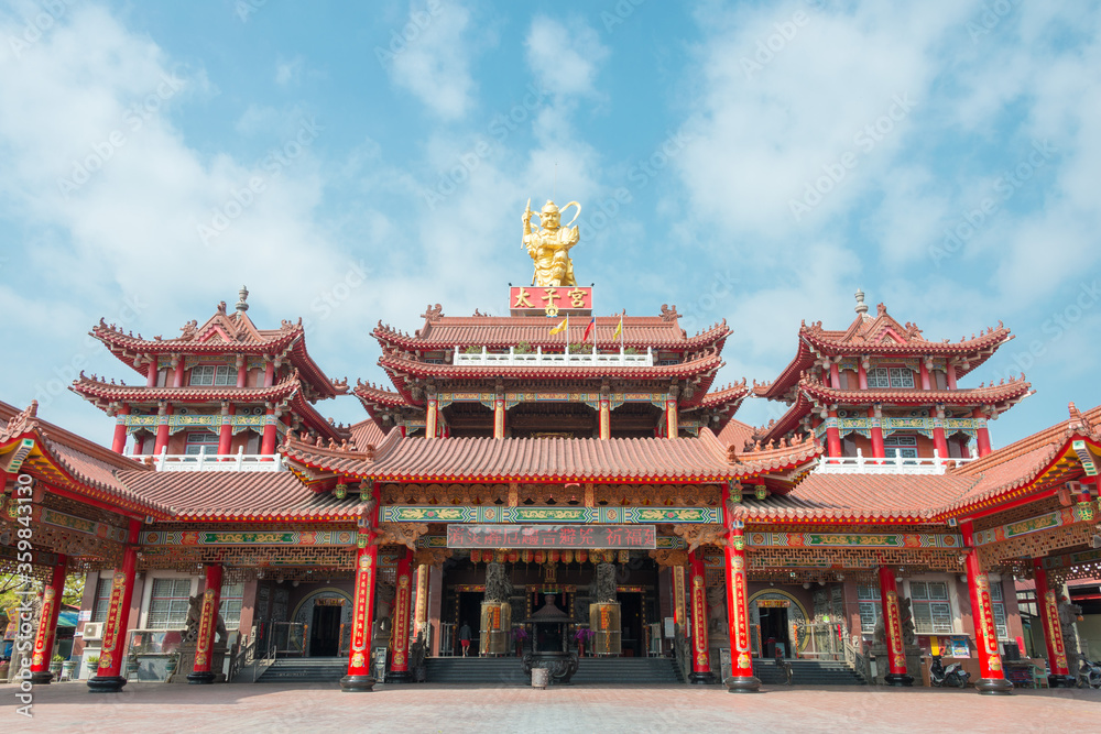 Xinying Taizi Temple in Yanshuei District, Tainan, Taiwan. Temple was originally built in 1688, New Temple built in 1992. Xinying Taizi Temple in Yanshuei District, Tainan, Taiwan. Temple was originally built in 1688, New Temple built in 1992.