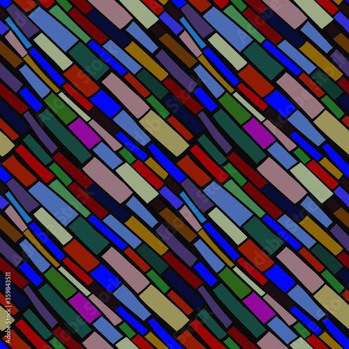 dynamic abstract pattern. seamless vector pattern of many diagonal moving elements