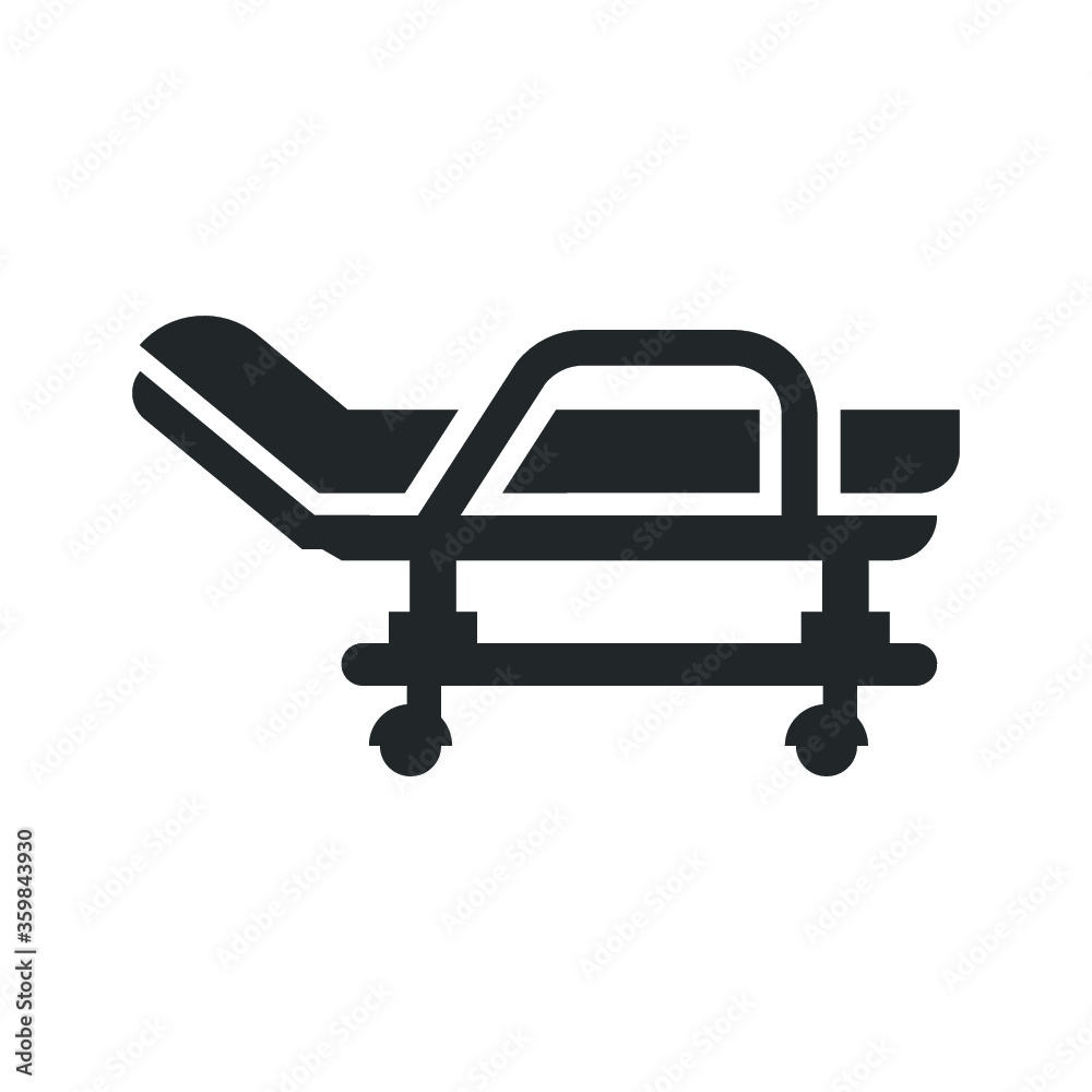 Medical stretcher icon