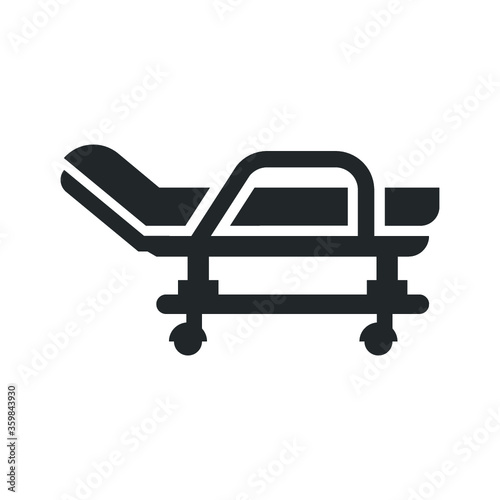 Medical stretcher icon