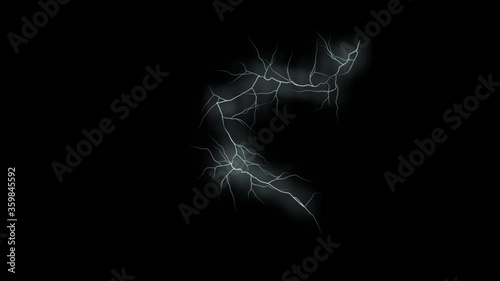 Flashes of lightning footge for film ads and movie