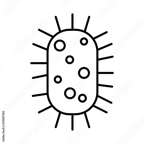 bacteria germ icon, line style