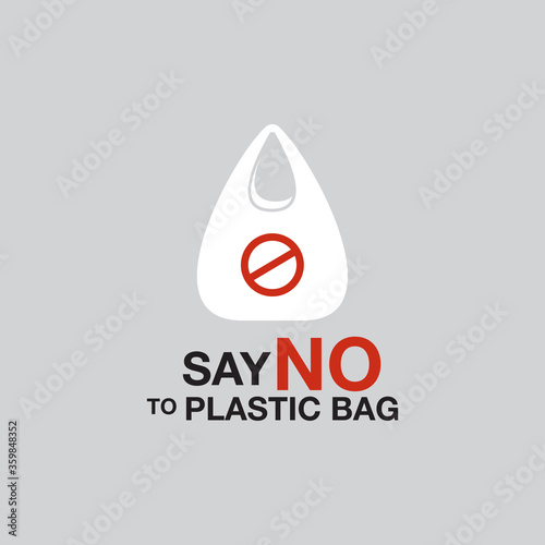 Plastic bag campaign design template