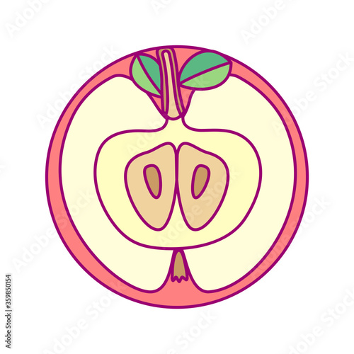 vector template round fruit. print for disposable tableware