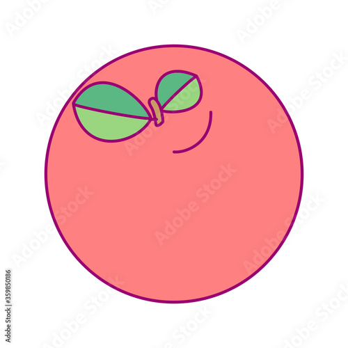 vector template round fruit. print for disposable tableware