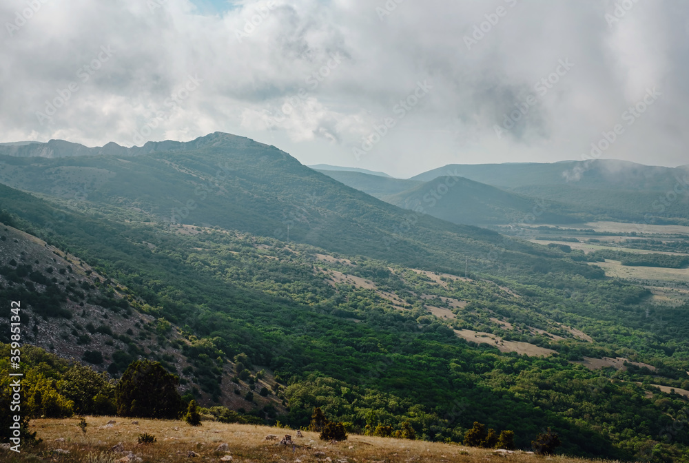 Fototapeta premium forge on the slopes of the summer mountains