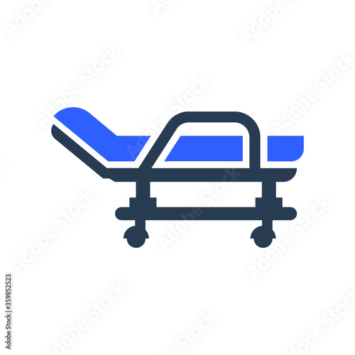 Medical stretcher icon