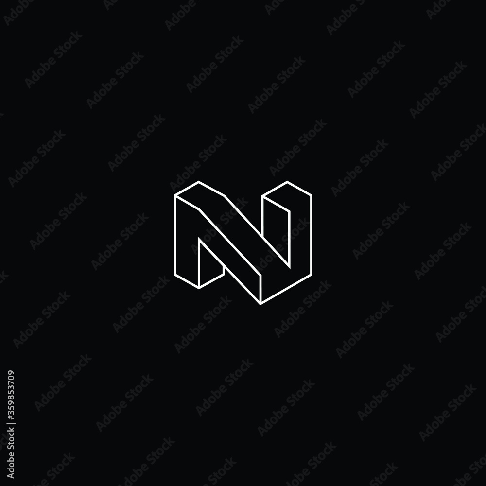 Professional Innovative 3D Initial N logo and NN logo. Letter N NN Minimal elegant Monogram. Premium Business Artistic Alphabet symbol and sign Professional Innovative 3D Initial N logo and NN logo. Letter N NN Minimal elegant Monogram. Premium Business Artistic Alphabet symbol and sign